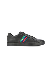 schwarze Leder niedrige Sneakers von Ps By Paul Smith