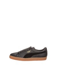 schwarze Leder niedrige Sneakers von Puma