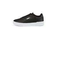 schwarze Leder niedrige Sneakers von Puma