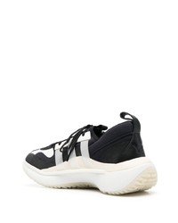 schwarze Leder niedrige Sneakers von Y-3