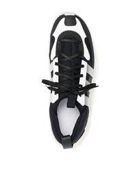 schwarze Leder niedrige Sneakers von Y-3