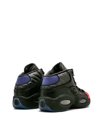 schwarze Leder niedrige Sneakers von Reebok