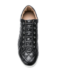 schwarze Leder niedrige Sneakers von Gianvito Rossi