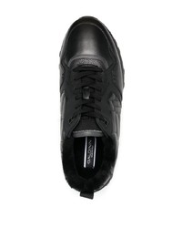 schwarze Leder niedrige Sneakers von Baldinini