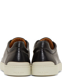 schwarze Leder niedrige Sneakers von Rag and Bone