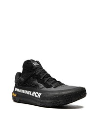 schwarze Leder niedrige Sneakers von Brand Black