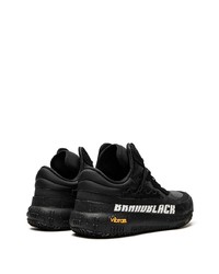 schwarze Leder niedrige Sneakers von Brand Black