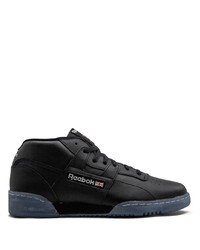 schwarze Leder niedrige Sneakers von Reebok