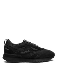 schwarze Leder niedrige Sneakers von Reebok