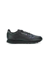 schwarze Leder niedrige Sneakers von Reebok