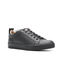 schwarze Leder niedrige Sneakers von Lanvin