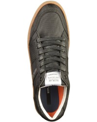 schwarze Leder niedrige Sneakers von Replay