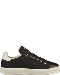 schwarze Leder niedrige Sneakers von Replay