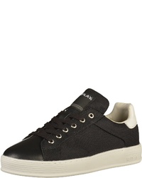 schwarze Leder niedrige Sneakers von Replay