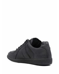 schwarze Leder niedrige Sneakers von Maison Margiela