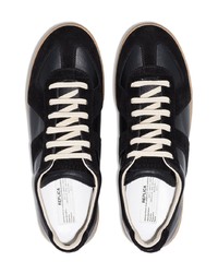 schwarze Leder niedrige Sneakers von Maison Margiela
