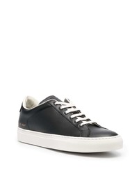 schwarze Leder niedrige Sneakers von Common Projects