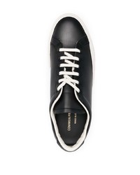 schwarze Leder niedrige Sneakers von Common Projects