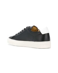 schwarze Leder niedrige Sneakers von Common Projects