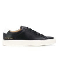 schwarze Leder niedrige Sneakers von Common Projects