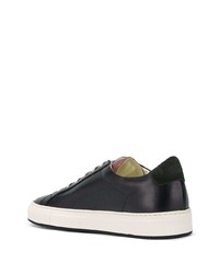 schwarze Leder niedrige Sneakers von Common Projects