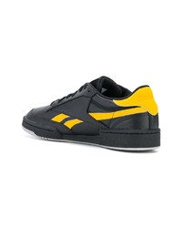 schwarze Leder niedrige Sneakers von Reebok