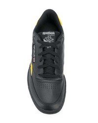 schwarze Leder niedrige Sneakers von Reebok