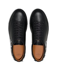 schwarze Leder niedrige Sneakers von Givenchy