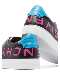 schwarze Leder niedrige Sneakers von Givenchy