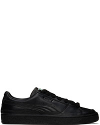 schwarze Leder niedrige Sneakers von Rhude