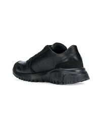 schwarze Leder niedrige Sneakers von Neil Barrett