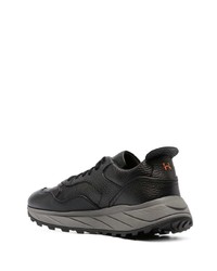 schwarze Leder niedrige Sneakers von Henderson Baracco