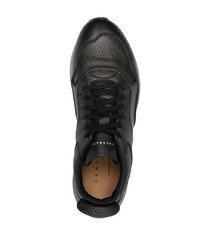 schwarze Leder niedrige Sneakers von Henderson Baracco