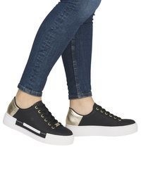 schwarze Leder niedrige Sneakers von Rieker