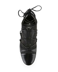 schwarze Leder niedrige Sneakers von Dsquared2