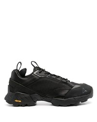 schwarze Leder niedrige Sneakers von Roa