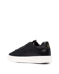 schwarze Leder niedrige Sneakers von Giuliano Galiano