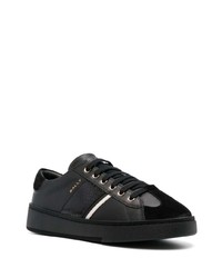 schwarze Leder niedrige Sneakers von Bally