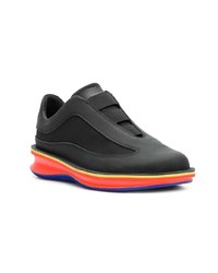 schwarze Leder niedrige Sneakers von Camper