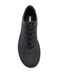 schwarze Leder niedrige Sneakers von Camper