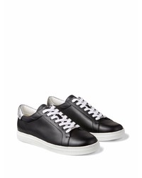 schwarze Leder niedrige Sneakers von Jimmy Choo