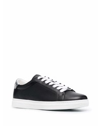 schwarze Leder niedrige Sneakers von Jimmy Choo