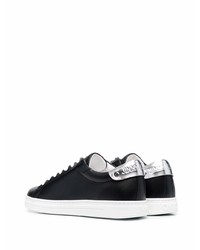 schwarze Leder niedrige Sneakers von Jimmy Choo