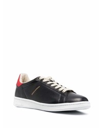 schwarze Leder niedrige Sneakers von DSQUARED2