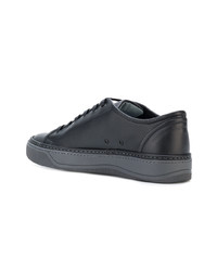 schwarze Leder niedrige Sneakers von Lanvin