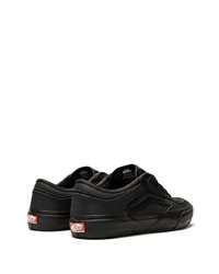 schwarze Leder niedrige Sneakers von Vans