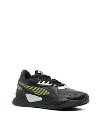 schwarze Leder niedrige Sneakers von Puma