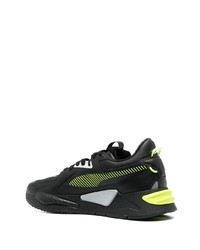 schwarze Leder niedrige Sneakers von Puma