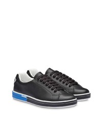 schwarze Leder niedrige Sneakers von Prada