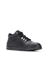 schwarze Leder niedrige Sneakers von Camper